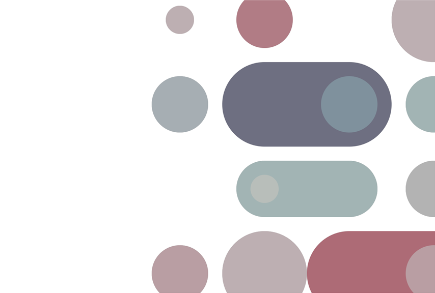 Blue And Red Dots Inside Rounded Rectangles