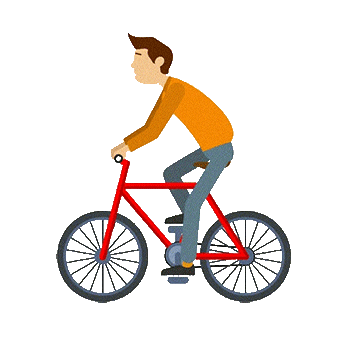 Boy riding bicycle