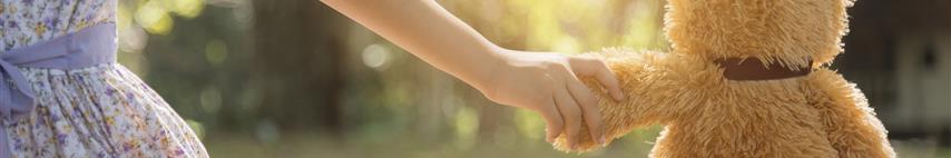 A teddy bear is a best friend for any little girl.